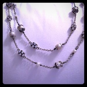 Brighton Double Strand faux Rhinestone Necklace